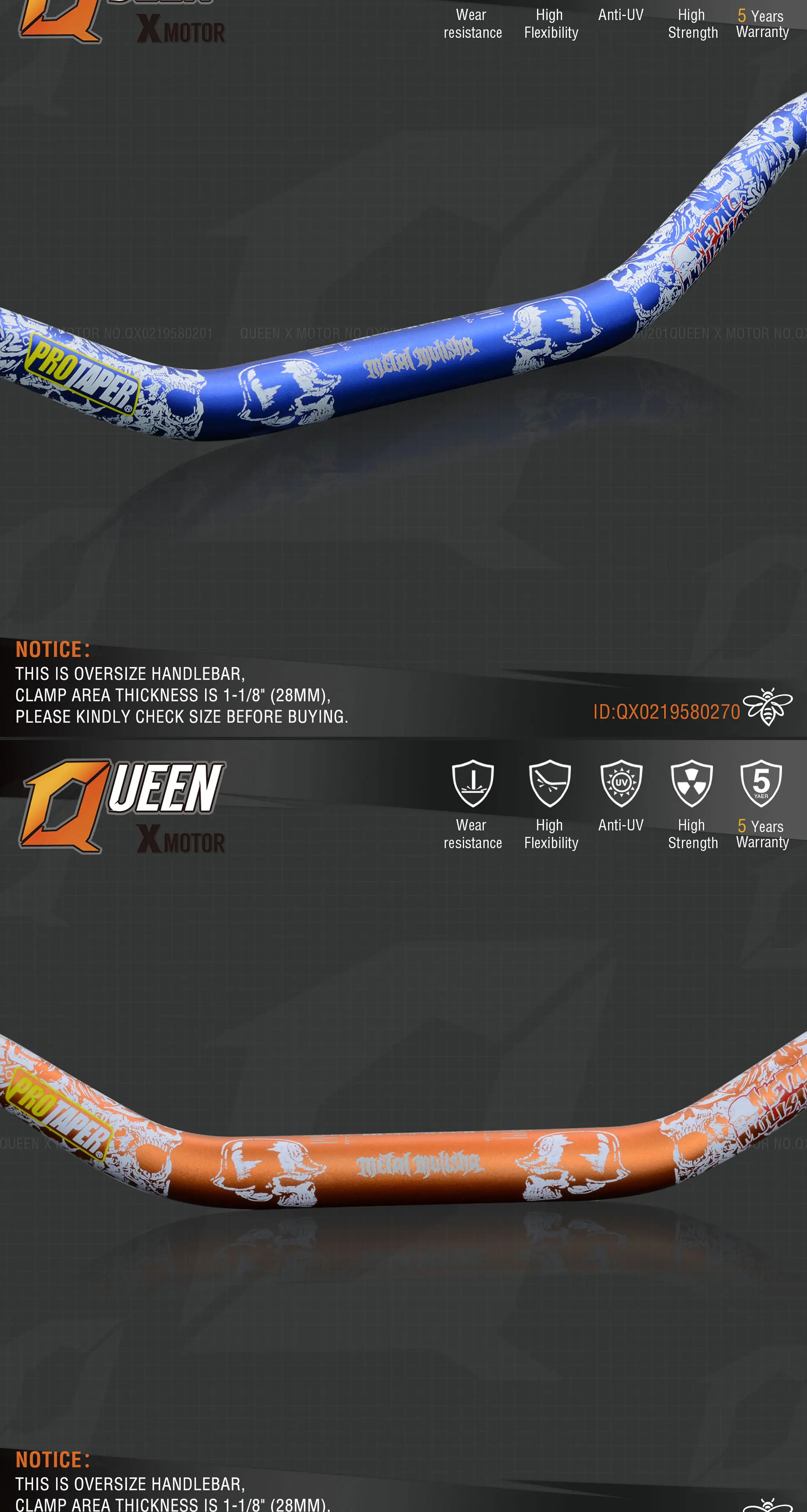 Серая алюминиевая 28 мм 1-1/" Руль для moto rcycle moto MX CR CRF CRM XR YZ YZF WR WRF DR DRX RM РМЗ EX 85 125 200 250 400 650
