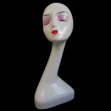 Белая голова манекена куклы голова для ювелирных изделий ожерелье шоу женский манекен голова для париков/шляпа дисплей голова модель укладки волос