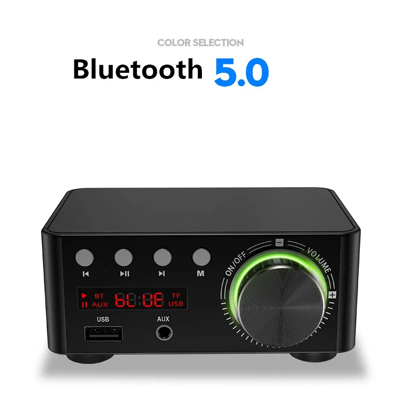 Новинка 50 Вт * 2 мини усилитель мощности класса D стерео Bluetooth 5 0 TPA3116 цифровой TF 3 мм