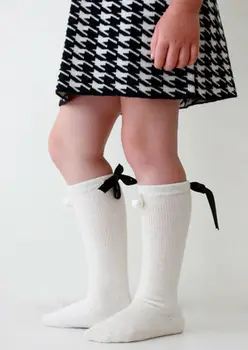 

2019 Winter Newborn Kids Baby Girl Socks Toddler Kids Knee High Long Socks Cotton Cute Bow Girls Socks Autumn 0-7 Years