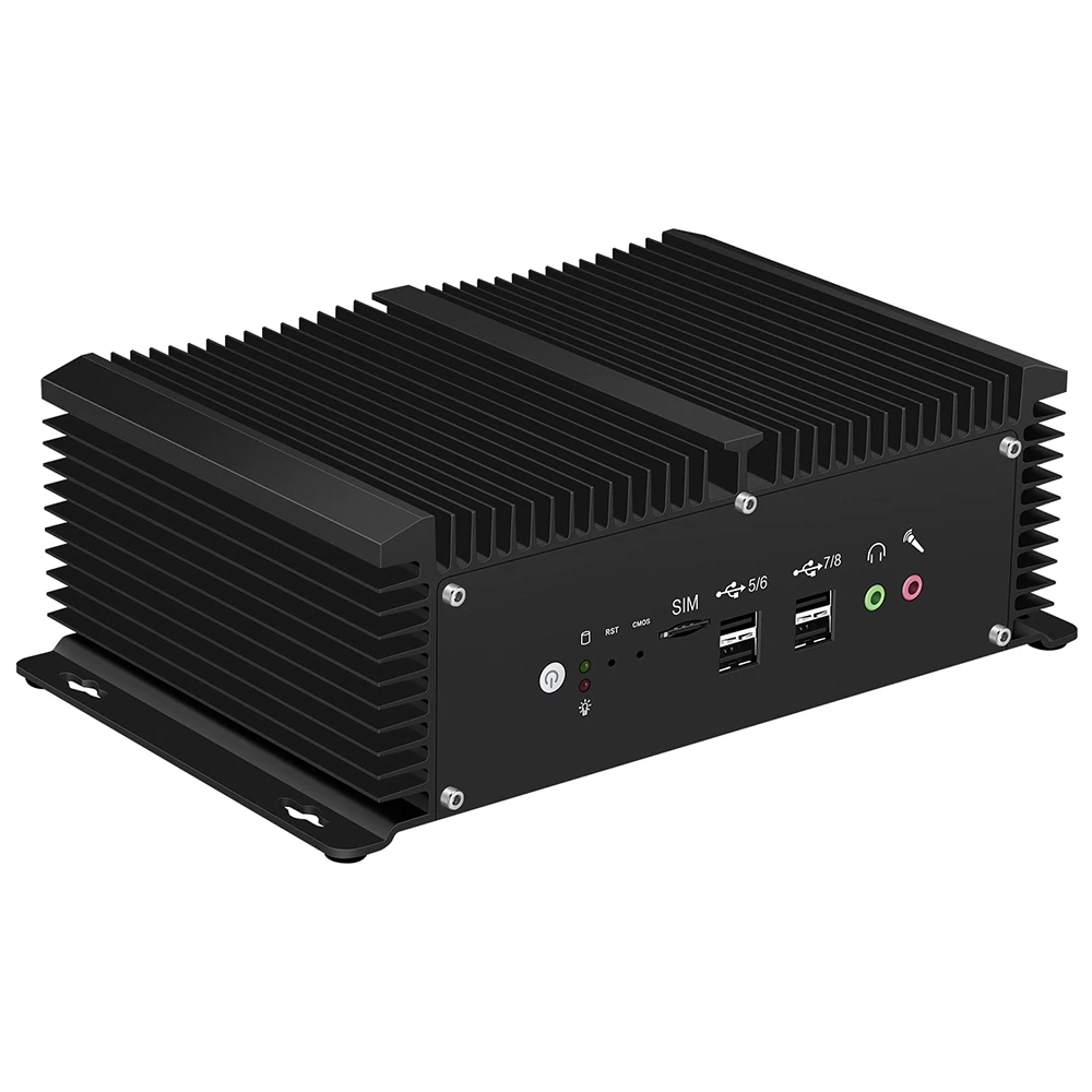 Мини ПК Intel Core i5 8350U 7200U i7 7500U DDR4 ram без вентилятора 2* RS485/232 Dual LAN HDMI WiFi 8* USB Windows Linux неттоп компьютер