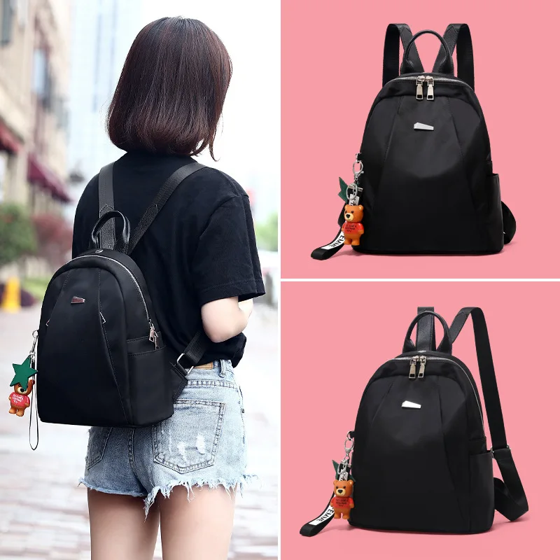 

Oxford Cloth Backpack Women's Korean-style 2018 New Style Fashion Canvas Casual Fashion Travel Backpack Large Capacity WOMEN'S B