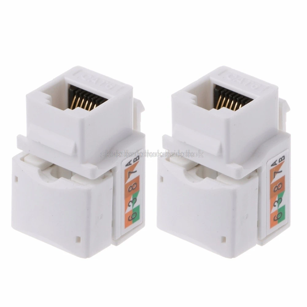 2 шт. CAT6 сетевой модуль информация розетка RJ45 разъем адаптер Keystone Jack Au13 19 Droship