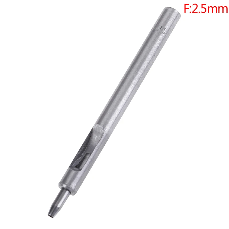 2.5mm DIY ручной работы ремень для пробивки отверстий в коже Дырокол полый сверлильный инструмент кожаный ручной работы Дырокол Набор кожаный инструмент 0,8 мм-2,5 мм - Цвет: 2.5mm