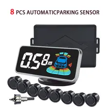 Car Parktronic AutomaticParking Sensor with 8 Se nsors Reverse Backup Parking Monitor Detector System LED Display