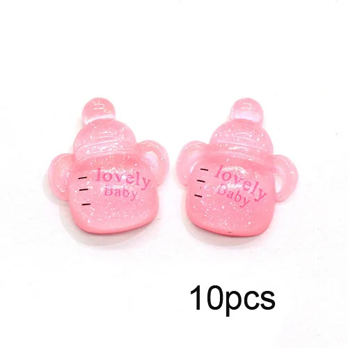 Happy Monkey Конфета из смолы слизи добавки амулеты Kawaii розовый цветок аксессуары DIY Набор наполнитель для облачной прозрачной хрустящей слизи глины - Цвет: 10pcs Pink C