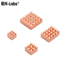 Radiador de cobre raspberry dissipador de calor, mini pc raspberry pi 4 3 2 1 modelo b a plus, processador, ram, memória lan, dissipador de calor, refrigeração
