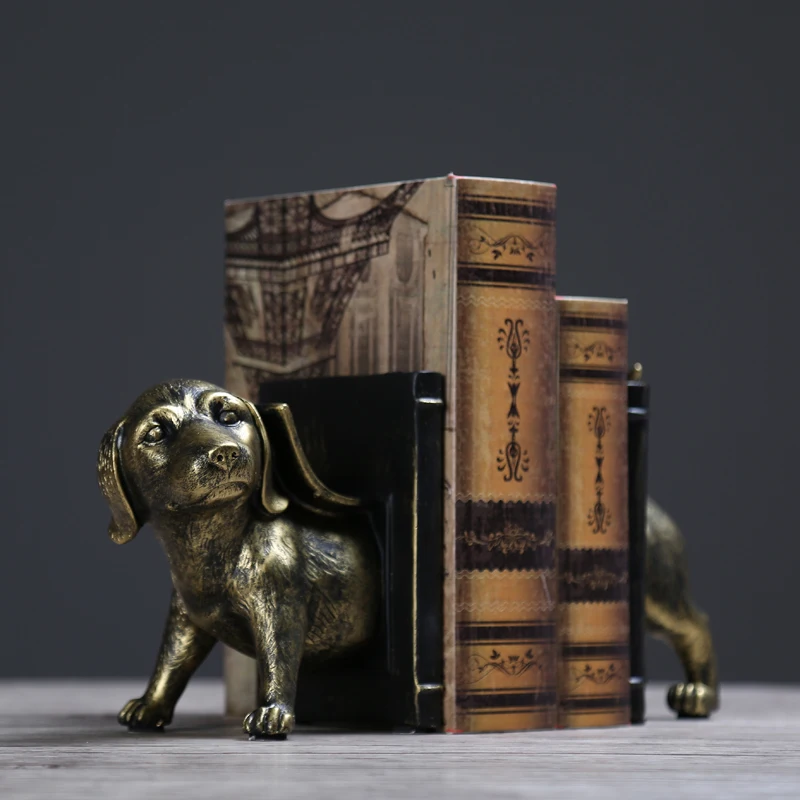 

1 пара декоративных подставок для книжных книг в виде животных