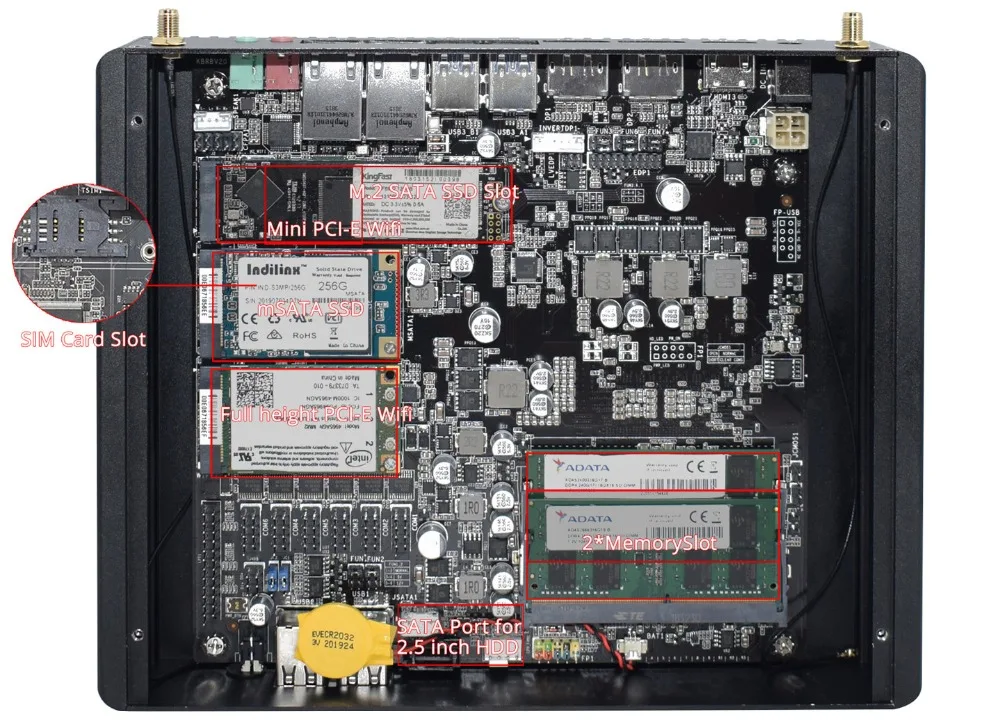 Perfect Quad Core i5 8250u minipc windows Dual Lan Fanless Industrial Computer UHD Graphics 620 Intel i7 8550U linux Gaming Desktop 9