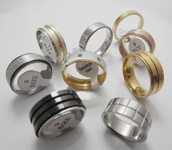 

Wholesale 50 pcs high quality Fashion Multi style mix Stainless Steel rings