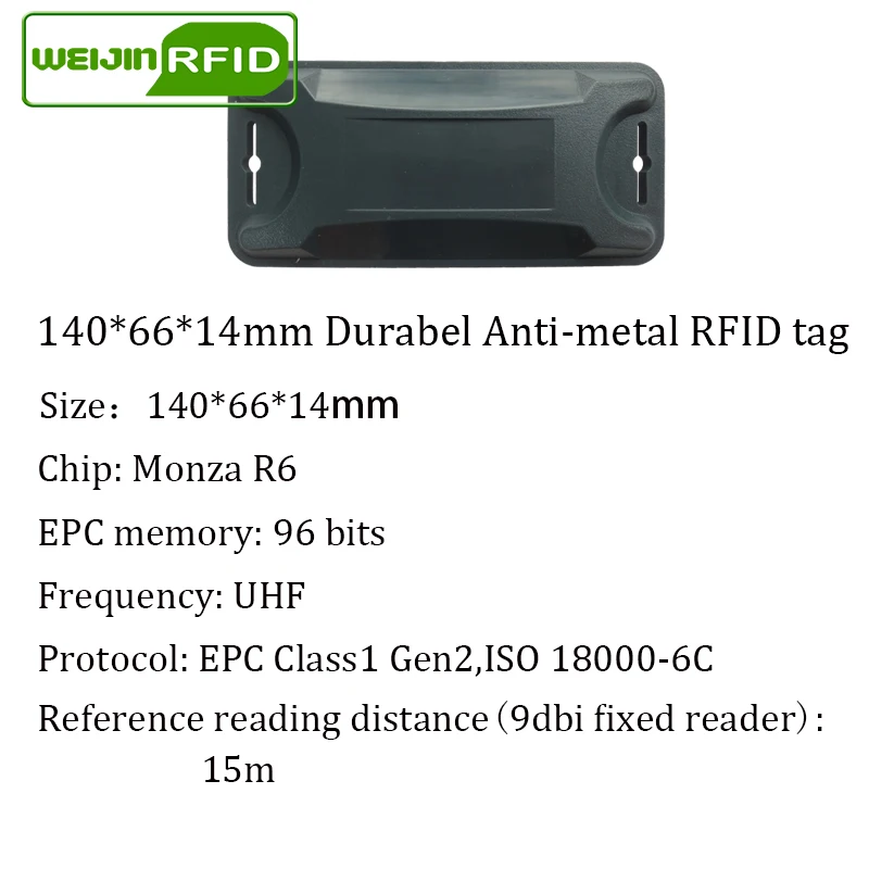 UHF RFID антиметаллическая бирка 915 МГц 868 м Alien higgs3 140*66*14 мм EPC Gen2 6C прочный ABS длинный диапазон смарт-карты пассивные RFID метки