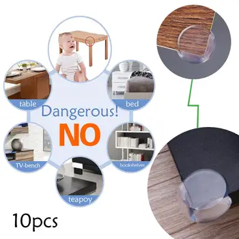 

10pcs Child Baby Safety Silicone Protector Home Furniture Edge Cover Edge Protection Cover Children Anticollision Edge & Guards
