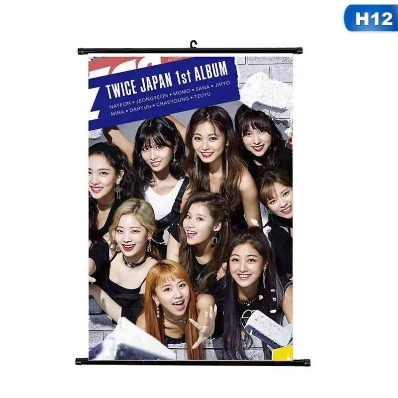 12 1 шт. высокое качество различных конструкций А4 плакаты k-pop девушка группа два раза маленький подвесной прокрутки живопись канцелярские принадлежности - Цвет: 12