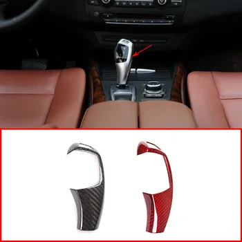 

LHD Red Real Carbon Fiber ABS Gear Head Cover Trim For BMW E60 E70 E71 5 Series X5 2008-2015