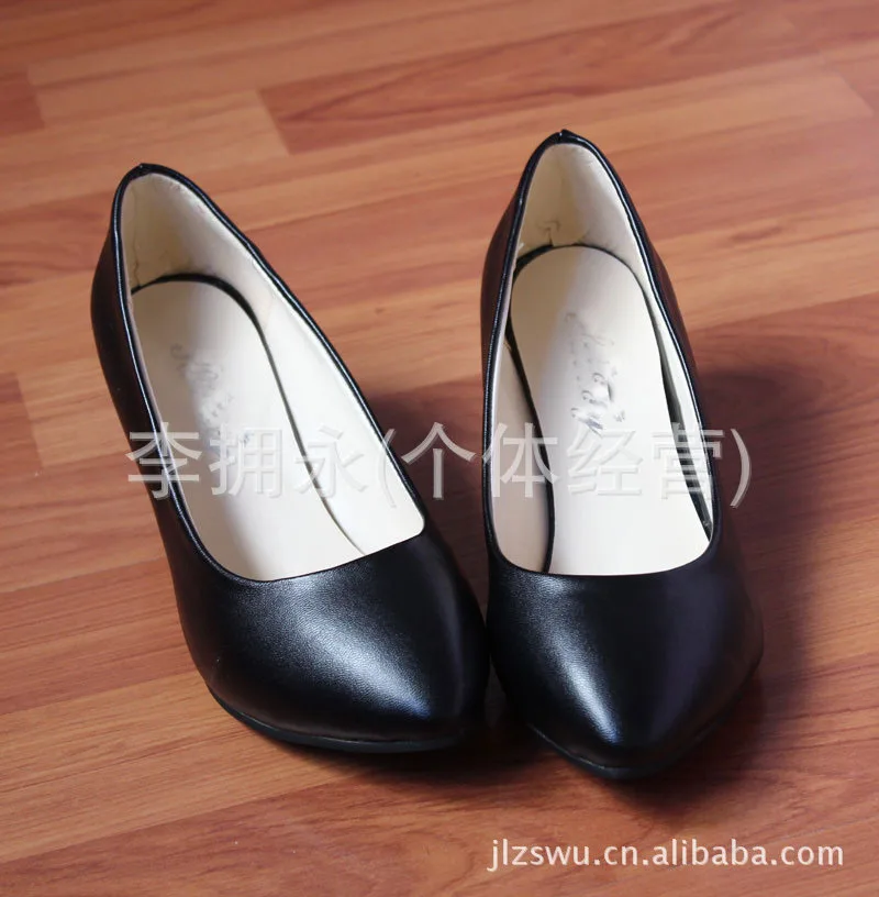 

Special Offer Autumn And Winter New Style WOMEN'S Thin Shoes Solid Color Commuting Ol Semi-high Heeled Casual Work Shoes WOMEN'S