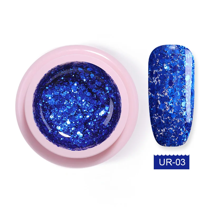 Ur Sugar 7,5 мл Серебряный лазерный голографический Гель-лак для ногтей Блестящие Блестки замочить от УФ гель для ногтей лак черный базовый слой - Цвет: 27