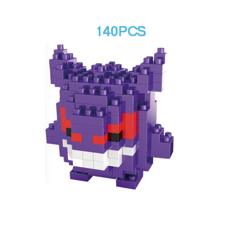 Игра изображение poke микро алмазный блок Чаризард лапрас драконит Blastoise Venusaur Snorlax Mewtwo flarion Onix nanobricks toys - Цвет: gengar