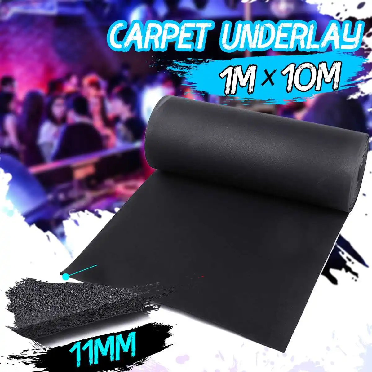 

Luxury Cushion Carpet Underlay Sound Insulation Lounge Hall KTV 11mm Thick Non Slip Rug Underlay Runner Home Accessories 1x10M