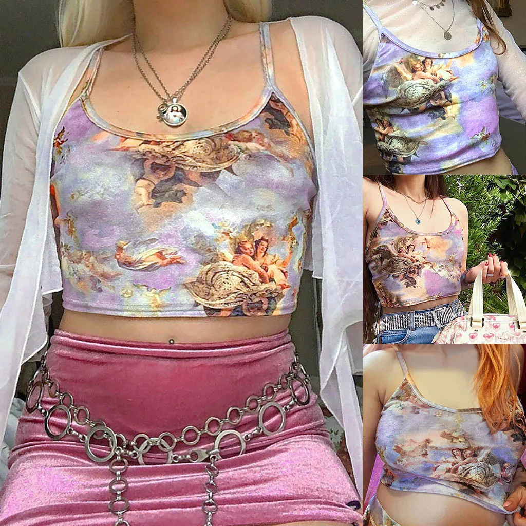 УКОРОЧЕННЫЙ ТОП 2019Top популярный модный женский сексуальный Топик с буквенным принтом слитный купальник укороченный топ сексуальный Повседневный укороченный Топ для женщин одежда