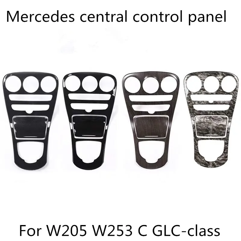 

Car ABS Center Console Panel Decoration Cover Trim For Mercedes Benz C Class W205 GLC X253 Carbon Fiber Color Sticker
