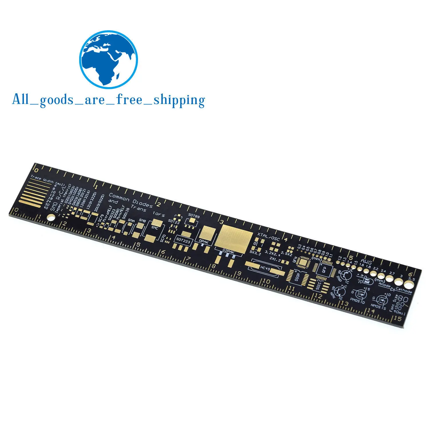 TZT PCB линейка для электронных инженеров для гиков, производителей для фанатов Arduino, PCB линейка, PCB упаковочные блоки v2-6