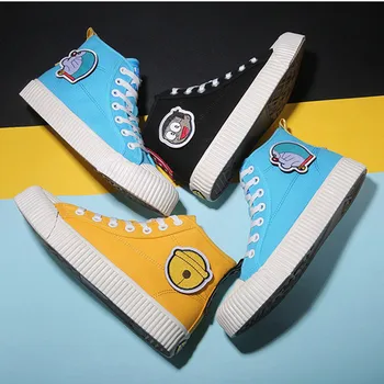 

2020 new Doraemon high-top canvas shoes men and women wild casual shoes vulcanized shoes canvas shoes Nobita Nobi shoes Cosplay
