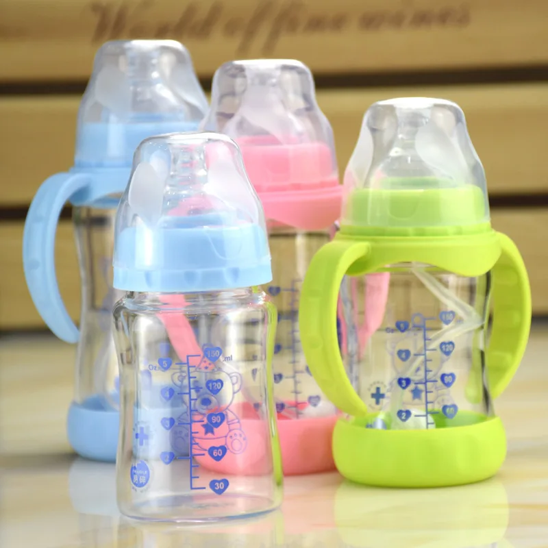 

New Style Feeding Bottle Shatter-resistant kuan bao Treasure Straw Handle Base Anti-Colic Infant Newborns Caliber Supplies
