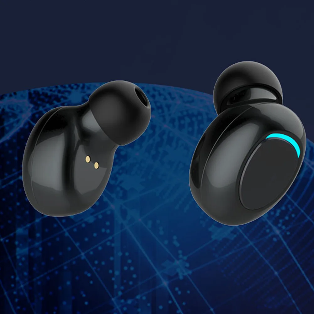 Стерео звук с микрофоном, беспроводные Bluetooth наушники, водонепроницаемые, заряжаемые, Спортивная зарядная коробка, мини шумоподавление в ухо