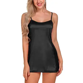 

Plus Size Sexy Lingerie Babydolls Women Mini Nightdress Perspective Sleepwear Lace Nightgown Adjustable Straps Sexy Underwear 40