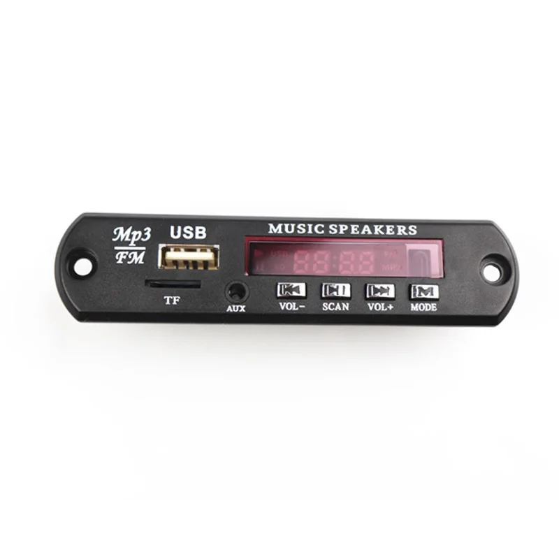 Автомобильный MP3 музыкальный декодер плата DC 12 В USB питания TF FM радио аудио модуль