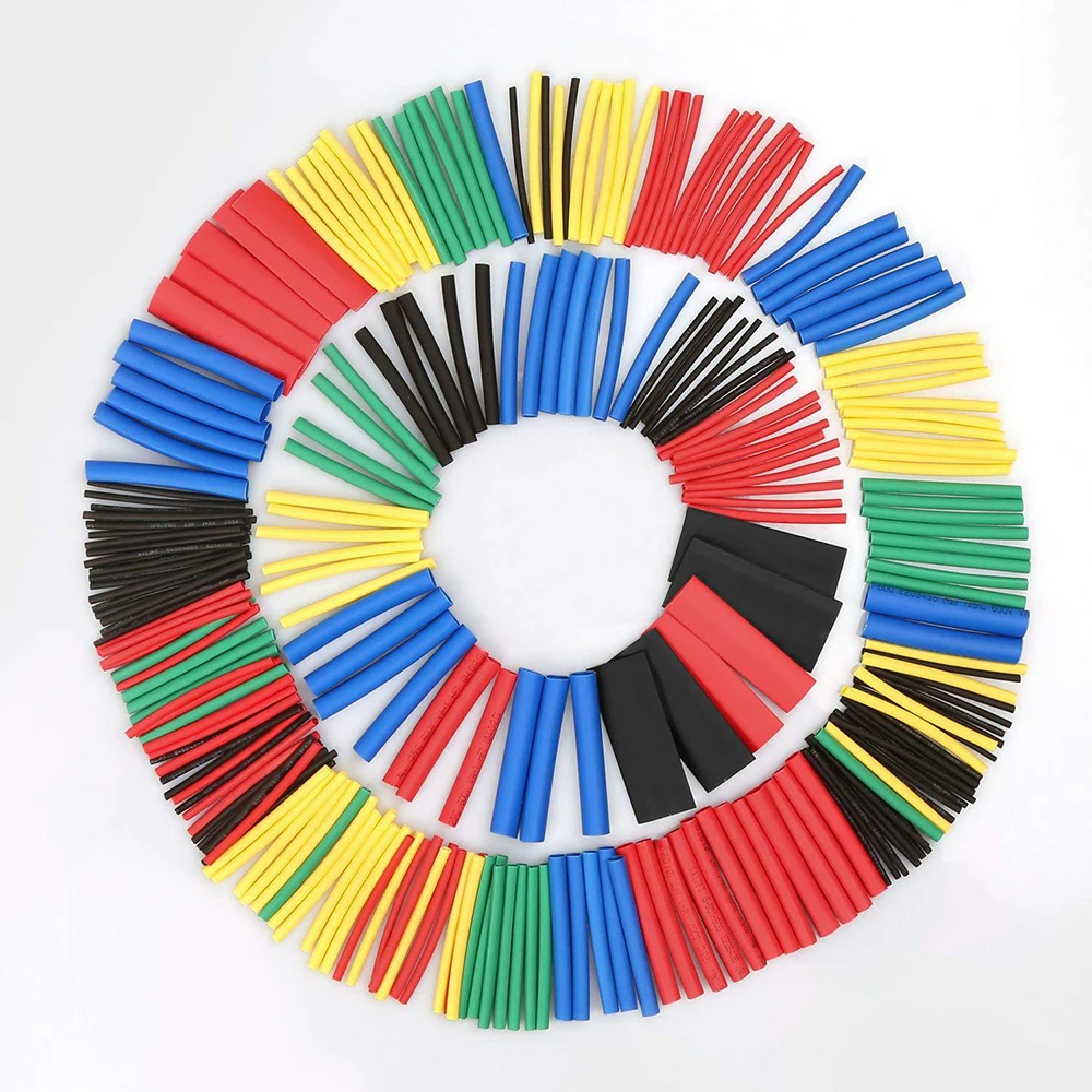 127-750Pcs Heat Shrink Sleeving Tube Assortment Kit Shrinkage Sheath Connection Wire Wrap Cable Waterproof Electrical Insulation 24 volt to 12 volt converter