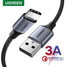 Ugreen USB Type C Cable for Samsung S9 S8 Fast Charge Type-C Mobile Phone Charging Wire USB C Cable for Xiaomi mi9 Redmi note 7