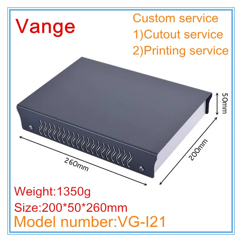 1pcs/lot desktop power supply junction boxes housing 200*50*260mm iron steel metal project cases for wire connector outlet box