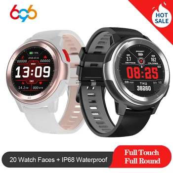 

696 DT68 Smartwatch Bracelet Men Women Fitness Trackers Health Heart Rate Monitor IP68 Waterproof Touch Smart Wrist Watch