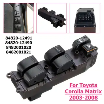 

84820-12491 Front Left Driver Side Electric Window Switch Control for Toyota Corolla Camry/SE/LE/Matrix Sienna LE 2003-2010