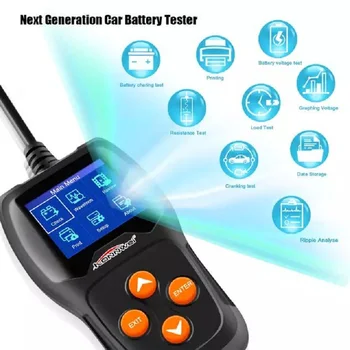 

KONNWEI KW600 Car Battery Tester 12V 100 to 2000CCA 12 Volts Battery tools for the Car Quick Cranking Charging Diagnostic