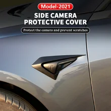 

2PCS Anti-Scratch Car Side Camera Carbon Fiber ABS Protection Cover Sticker For Tesla Model 3 2017 2018 2019 2020 Model Y 3 2021