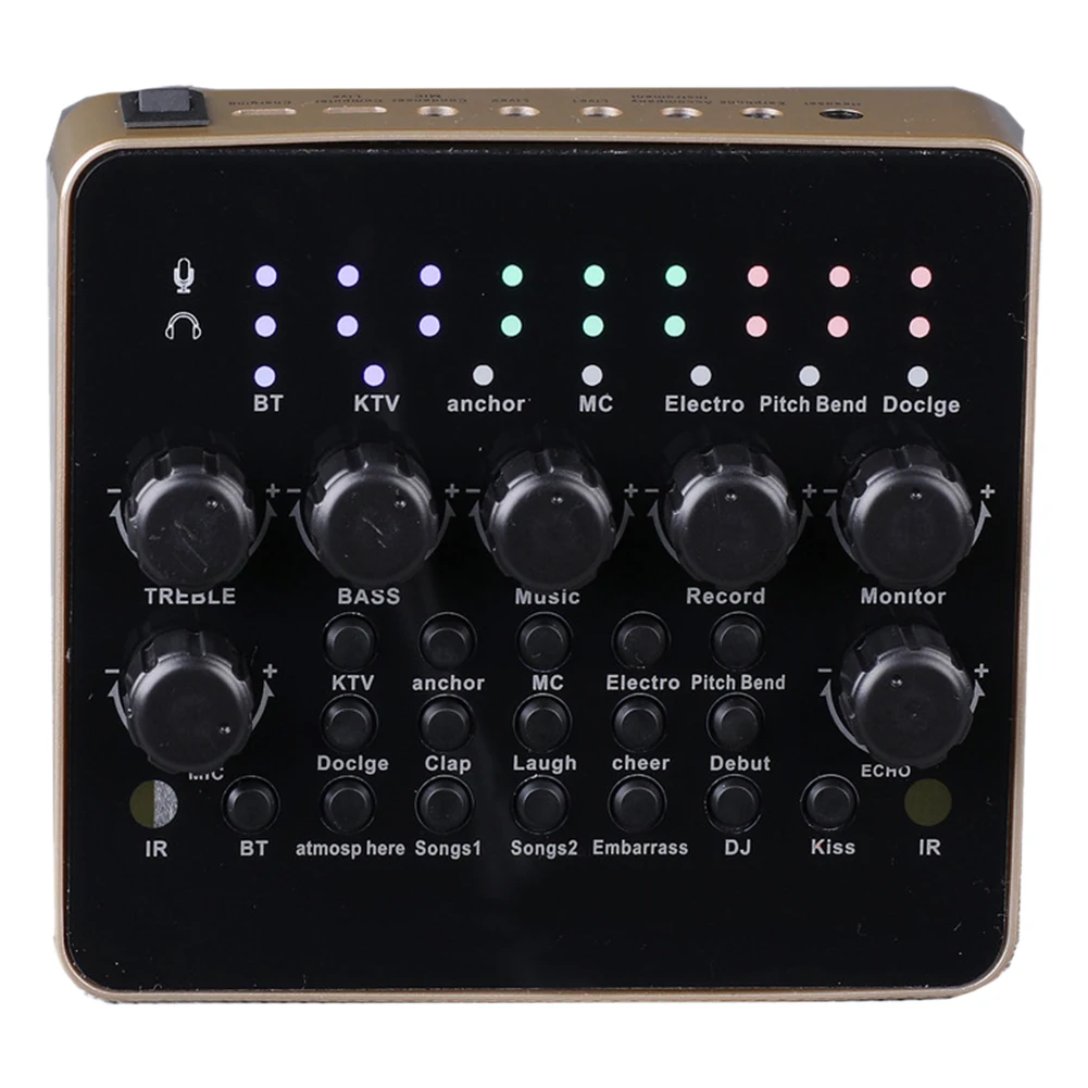 

Recording KTV Mixer Singing External Live Broadcast Computer Microphone Audio USB Port 3D Mobile Phone Sound Card Headset