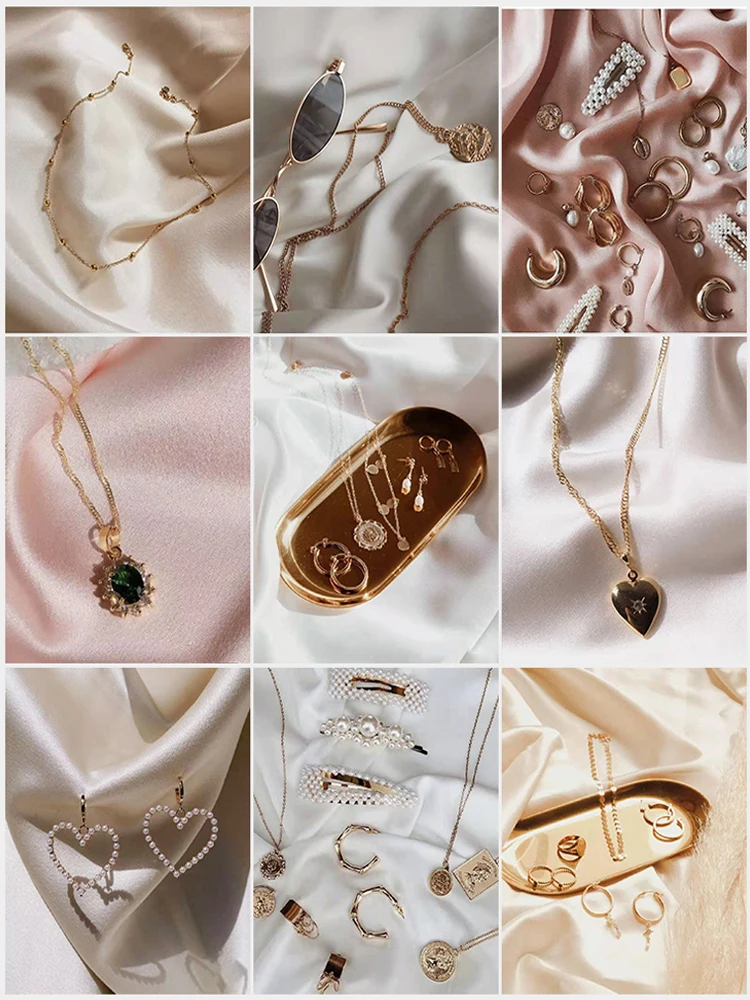 Fondos de fotografía de seda tela mercerizada, estudio sesión de vida artículos de fotografía para joyería de anillo cosmético - AliExpress Productos