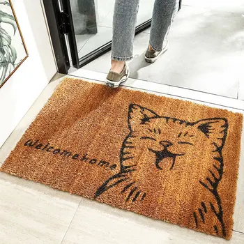 

door mat Indoor Carpet Coconut Fiber Wear-Resisting Remove Dust Rug Household Environmental Non-Slip Front Door Mat soft