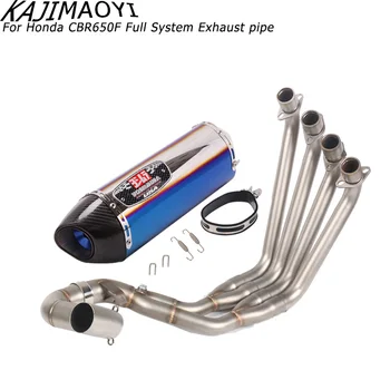 

KAJIMAOYI CBR650 Front Row Side Tntact Carbon Motorcycle full Exhaust systems Pipe CBR 650 For Honda CB650F CBR650F 14-18 year