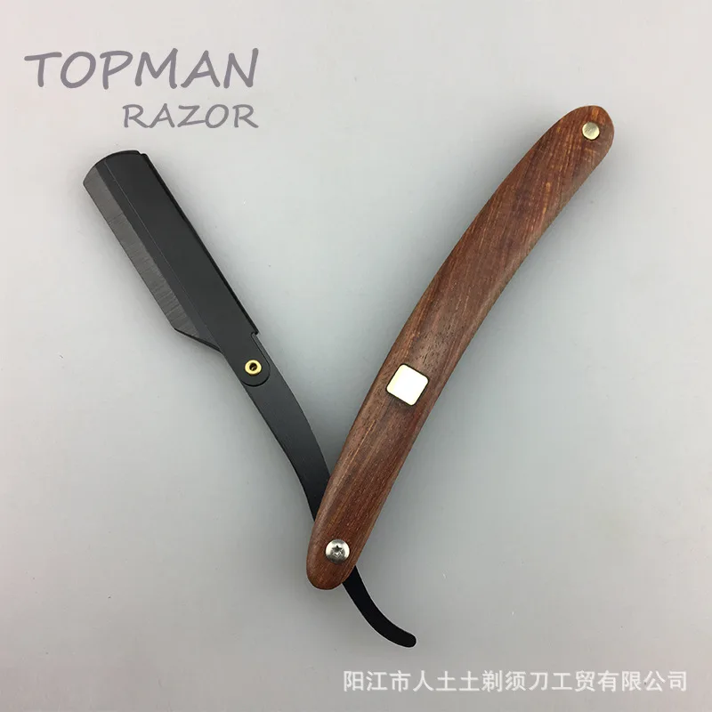Hair Razor Blades Holder Wooden Handle Razor Exit Razor Eyebrow Knife Holder Vintage Razor Shaving Knife 4