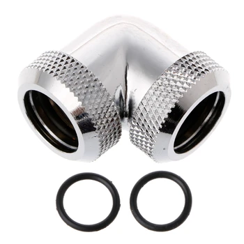 

90 Degree Right Angle Tube Fitting Rotary Water Cooling Adapter For OD 14mm Pipe