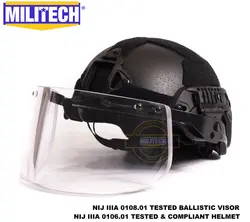 Militech NIJ Level IIIA 3A BK 2019 ARC Mid Cut Bulletproof Sentry XP Aramid баллистический шлем с пуленепробиваемый тактический комплект козырька