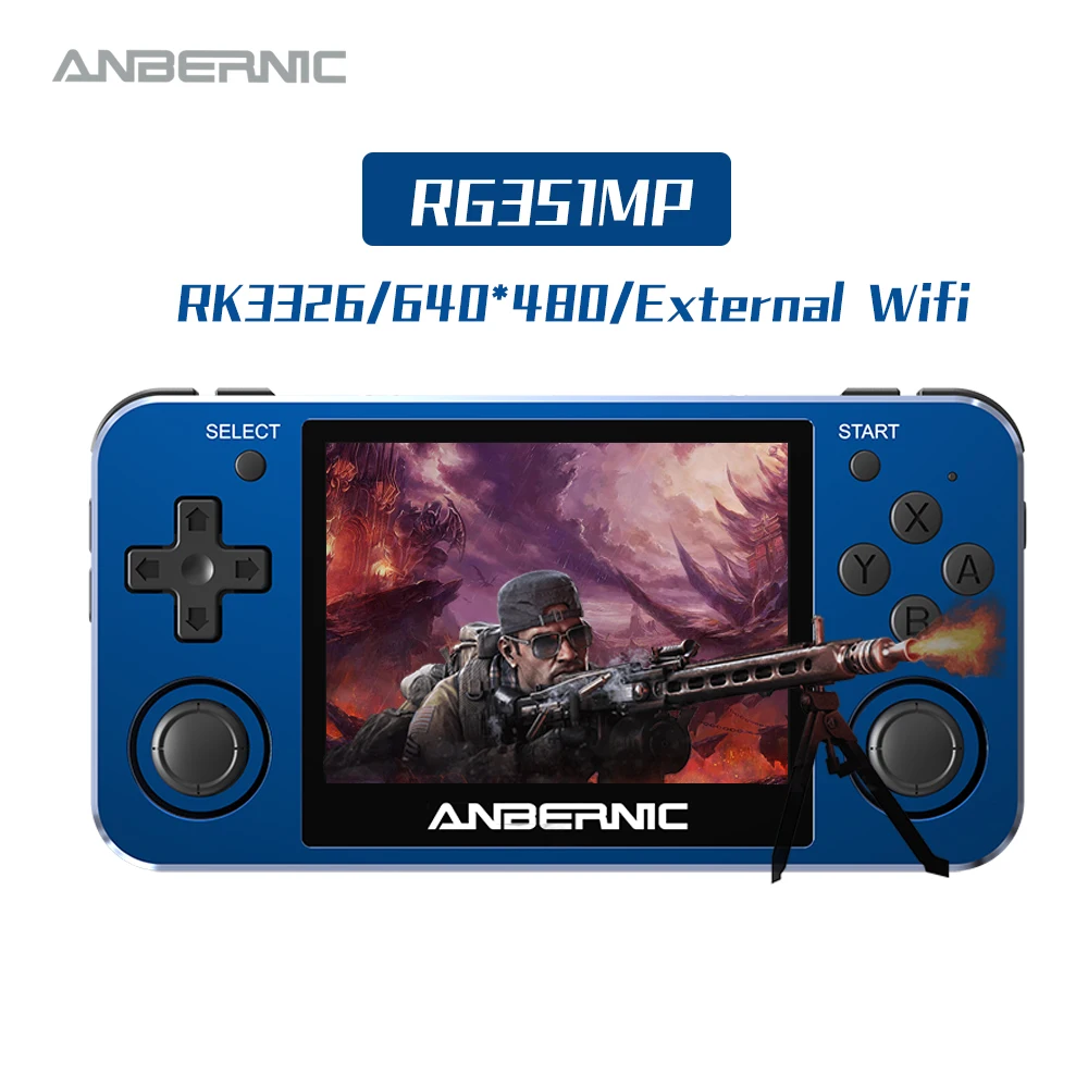 RG351MP ANBERNIC Ретро игра RG351M видеоигры игровая консоль ps1 64bit opendingux 3 5 дюйма 2500 + игры