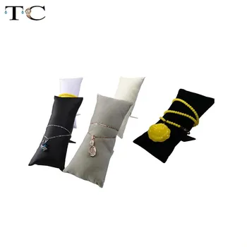 

Creative Large Size Jewelry Display Holder Leather Pillow Bracelet Holder Watch Anklet Bangle Chain Showing Organizer