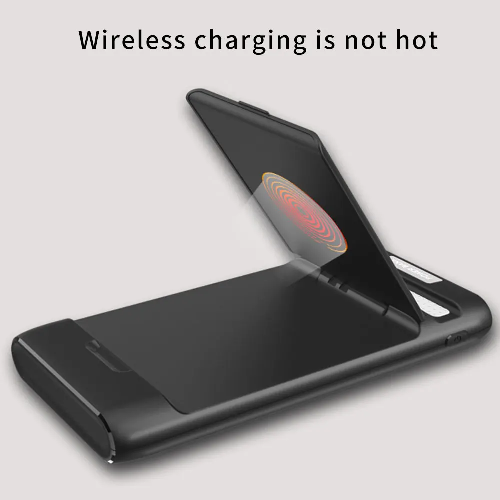 3 IN 1 10000mAh Qi Drahtlose Ladegerät Power Bank Für Xiao mi mi iPhone Externe Batterie Drahtlose