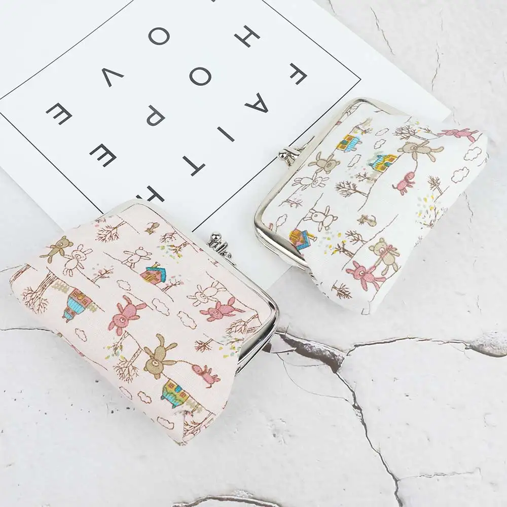 Kawaii Детский кошелек холщовый женский кошелек для монет маленькая сумка монета плюшевый кошелек для девочки маленькая сумка для дам маленький цветочный кошелек