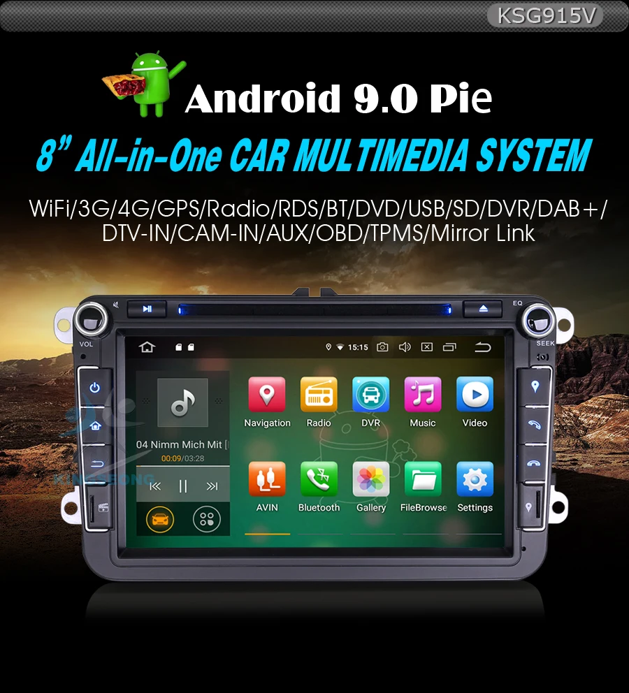 Flash Deal Octa Core DAB+ Autoradio Android 9.0 GPS Radio OBD DVT-IN DVD Sat Nav  For Passat Golf Tiguan Seat Altea Vento Skoda Bluetooth 0