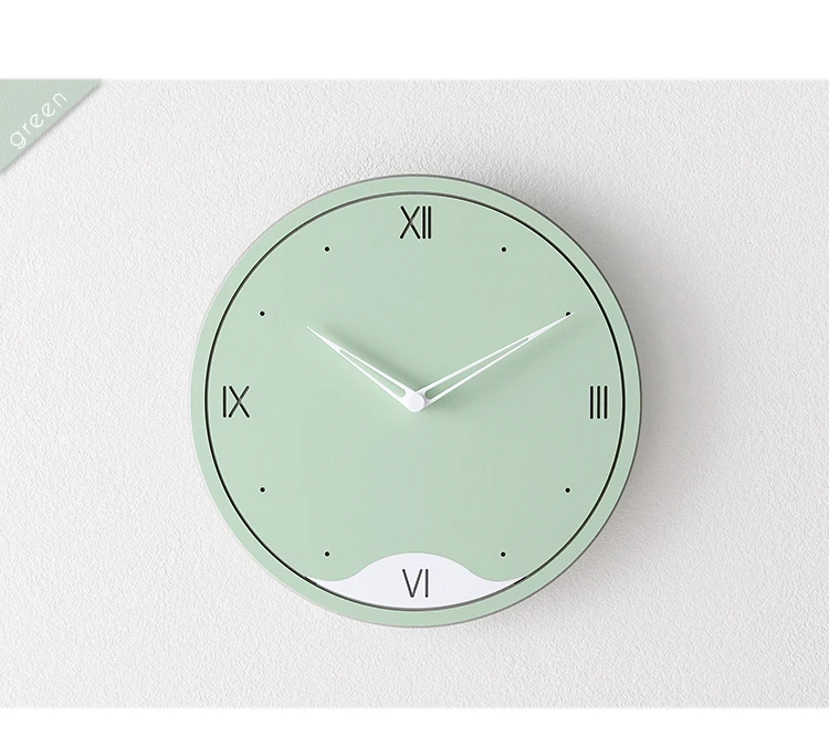 Nordic Wooden Wall Clock Simple Modern Design Minimalism Style Living Room Decoration 3D Art Clock Wall Watch Home Decor 12"
